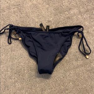 NWT Vix navy blue bikini bottoms. Size large